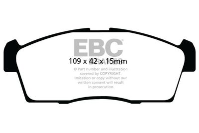 Комплект тормозных колодок, дисковый тормоз EBC Brakes DPX2042 для SUZUKI ALTO