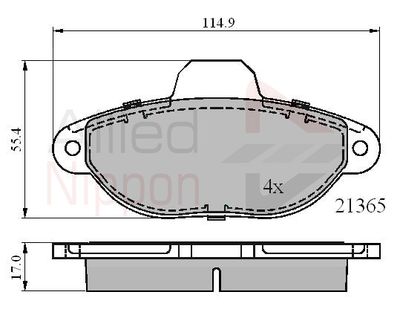 Комплект тормозных колодок, дисковый тормоз COMLINE ADB0509 для FIAT CINQUECENTO