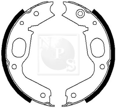 Комплект тормозных колодок NPS M350I13 для MITSUBISHI PROUDIA/DIGNITY