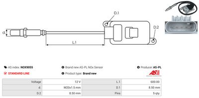 SENZOR NOX INJECTIE ADITIV AS-PL NOX9055 2