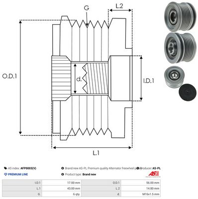 SISTEM ROATA LIBERA GENERATOR AS-PL AFP0003V 3