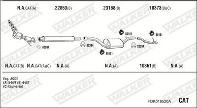 Изпускателна система WALKER FOK019520A