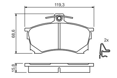 Brake Pad Set, disc brake 0 986 424 370