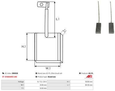 Vorschau Kohlebürste, Generator Ansicht 2