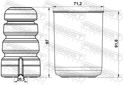 Dust Cover Kit, shock absorber ADSHB-Q5F-KIT