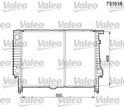 VALEO 731516 Радіатор охолодження двигуна для BMW (Бмв)