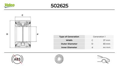 RADLAGERSATZ VALEO 502625