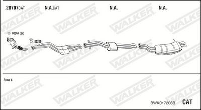 Изпускателна система WALKER BWK017206B
