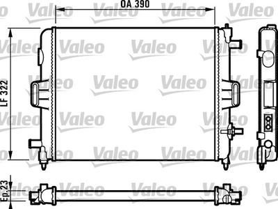 VALEO 731495 Радиатор охлаждения двигателя  для PEUGEOT 106 (Пежо 106)