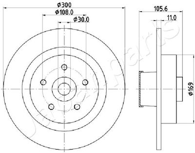 JAPANPARTS DP-0700 Тормозные диски  для RENAULT MEGANE II (BM0/1_, CM0/1_) 2.0 dCi