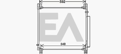 Конденсатор, кондиционер EACLIMA 30C71098 для TOYOTA HILUX