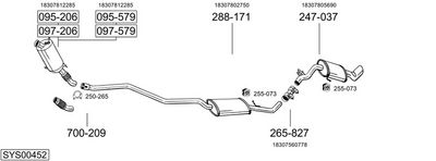 Изпускателна система BOSAL SYS00452