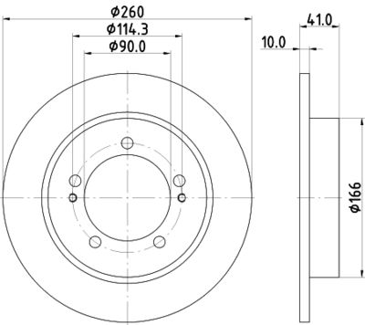 Тормозной диск MINTEX MDC2118 для MITSUBISHI FTO