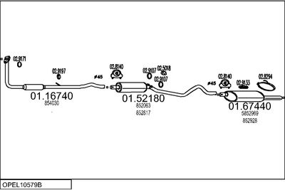 SISTEM DE ESAPAMENT MTS OPEL10579B008905