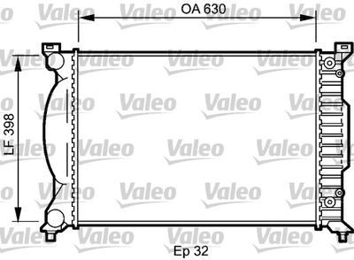VALEO 735023 Радиатор охлаждения двигателя  для AUDI A4 (Ауди А4)