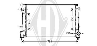 Радиатор, охлаждение двигателя DIEDERICHS DCM2003 для ABARTH 500