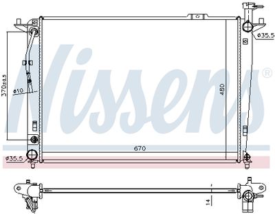 Kylare, motorkylning NISSENS 666208