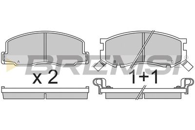 Brake pad set, disc brake
