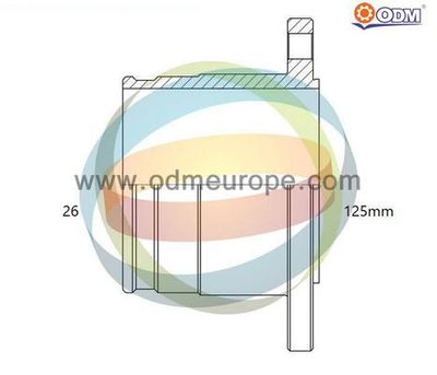 Multiparts 14-306753 ШРУС  для SUZUKI SX4 (Сузуки Сx4)