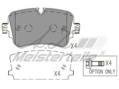 комплект спирачно феродо, дискови спирачки A.Z. Meisterteile AZMT-44-022-2014