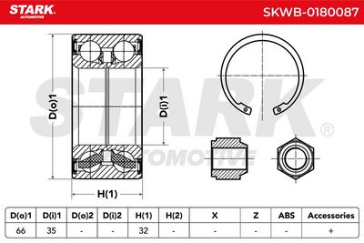 комплект колесен лагер STARK SKWB-0180087