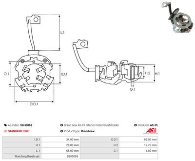 Vorschau Halter, Kohlebürsten Ansicht 2