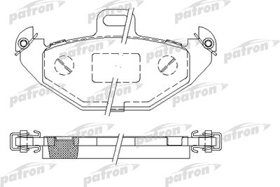 Комплект тормозных колодок, дисковый тормоз PATRON PBP1278 для RENAULT LAGUNA