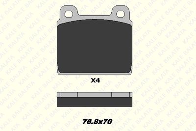 Комплект тормозных колодок, дисковый тормоз KALE 20011 150 04