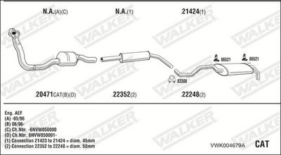 Изпускателна система WALKER VWK004679A