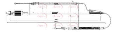 APEC Cable Pull, parking brake CAB1607
