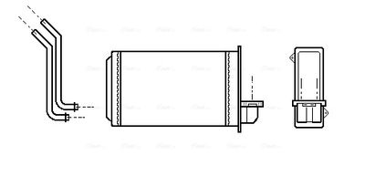 SCHIMBATOR CALDURA INCALZIRE HABITACLU AVA QUALITY COOLING PEA6088