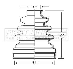 Bellow, drive shaft FIRST LINE FCB2665