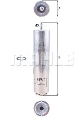 KNECHT KL 169/4D Паливний фільтр для MINI (Мини)