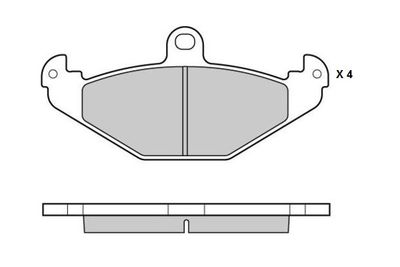 Комплект тормозных колодок, дисковый тормоз E.T.F. 12-1033 для LOTUS ELISE