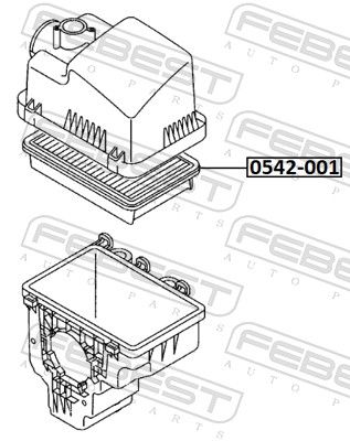 FILTRU AER FEBEST 0542001 1