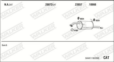 ABGASANLAGE WALKER MAK119035B