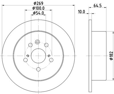 Тормозной диск HELLA 8DD 355 104-061 для LEXUS ES