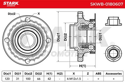 комплект колесен лагер STARK SKWB-0180607