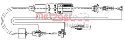 въжен механизъм, задействане на съединителя METZGER AUTOTEILE 10.3442