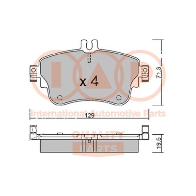 Комплект тормозных колодок, дисковый тормоз IAP QUALITY PARTS 704-54000 для MERCEDES-BENZ B-CLASS
