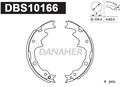 Комплект тормозных колодок DANAHER DBS10166 для JEEP CHEROKEE