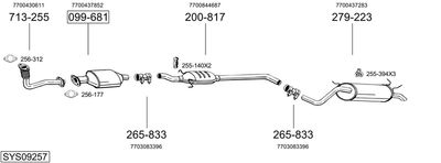 Układ wydechowy BOSAL SYS09257