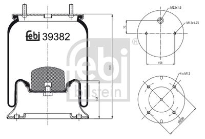 Bellow, air suspension FEBI BILSTEIN 39382