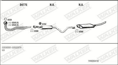 ABGASANLAGE WALKER VW20419