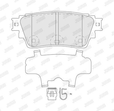 BREMSBELAGSATZ SCHEIBENBREMSE JURID 574268J 2