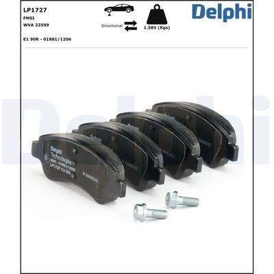 Brake Pad Set, disc brake LP1727