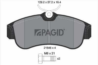 Zestaw klocków hamulcowych, hamulce tarczowe PAGID T5063N