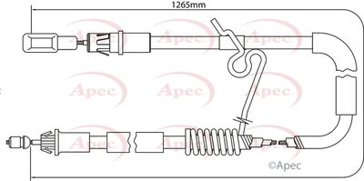 APEC Cable Pull, parking brake CAB1197
