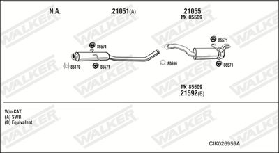 Układ wydechowy WALKER CIK026959A