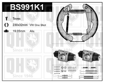 Комплект тормозных колодок QUINTON HAZELL BS991K1 для SKODA ROOMSTER